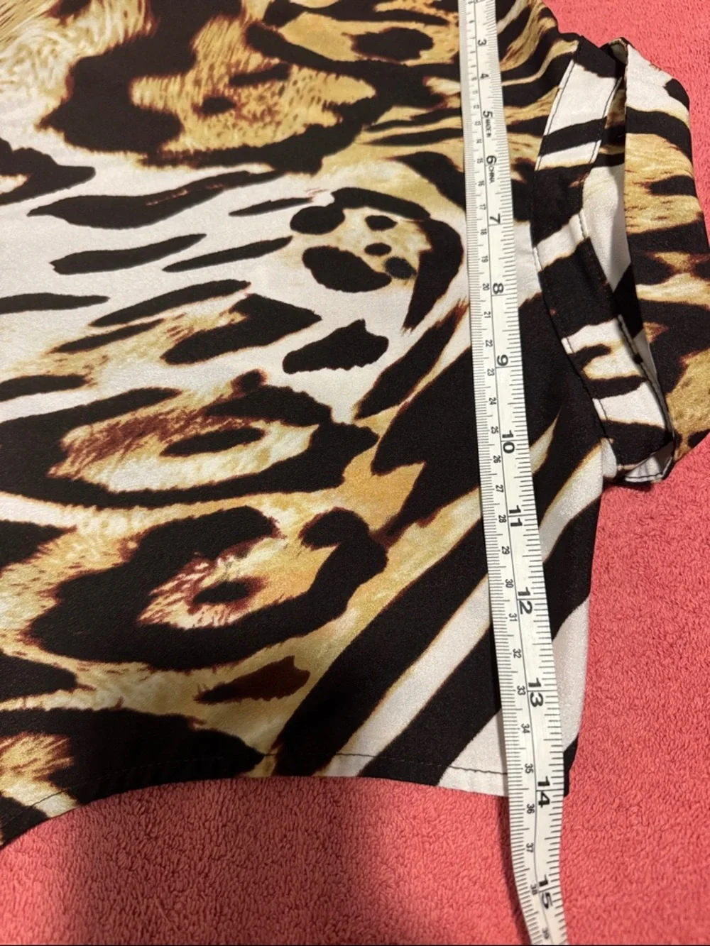 Milano Sleeveless Animal-Print Button-Front Top - Black & Cream & Brown - Picture 3 of 8